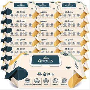 유니라인 수 물티슈 100매 X 24팩 1박스