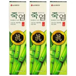 엘지생활건강 죽염치약 오리지날 진 160g 3개