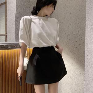 소래스 볼륨 A라인 플레어 미니 스커트