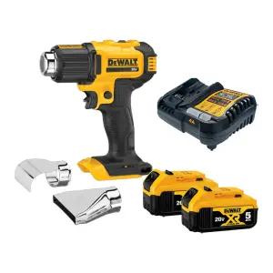 디월트 DCE530P2 충전 열풍기 20V 5.0Ah 배터리 2개 세트