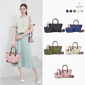 [지오리안떼] 엘린 나일론백 4종 (쇼퍼백 + 미니쇼퍼백 + 위빙스트랩 +가죽 스트랩)