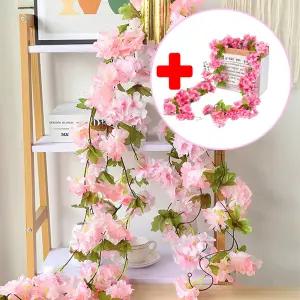 생화같은 벚꽃 리스 넝쿨 행잉 봄맞이 벽장식 인테리어 가랜드