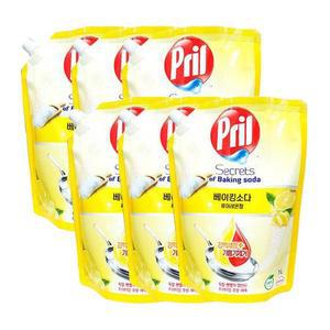 프릴 주방세제 퓨어레몬향 리필 1L x 6개