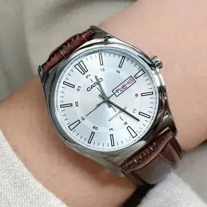 카시오 남자 가죽시계 MTP-V006L-7C