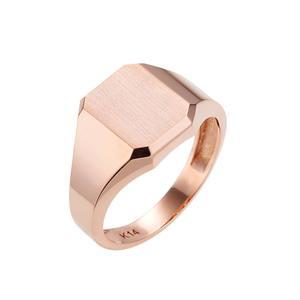 갤러리아 여자 14K 금 반지 우정 링 앤틱 사각