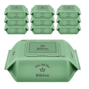 베베앙 라이트 아기물티슈 캡형 100매 10팩