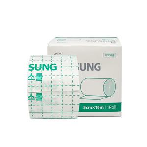 수성 픽스롤 천 반창고 픽싱롤 부드러운 면 반창고 드레싱밴드 5cm x 10m 1개