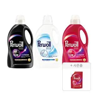 퍼울 다크 본품 1.9L, 1개 + 퍼울 화이트 본품 1.9L, 1개 + 퍼울 컬러 본품, 1.9L, 1개 + 증정(세탁세제 (컬러, 다양한 색상 의류용), 300 ML, 1개)