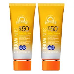썬월드 수퍼 선크림 썬크림 x 2개 / SPF50+ PA+++ 80ml 워터프루프 자외선차단 기능성