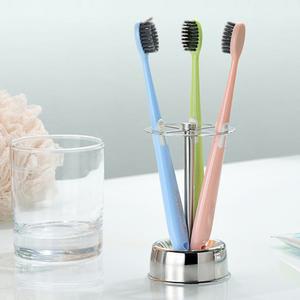 [제이커머스]스테인레스 4구 칫솔꽂이 원형 스탠드 심플 칫솔거치대 칫솔통 칫솔걸이