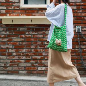 레트로 플라워 데일리 가벼운 순면 자체제작 숄더 휴양지 여행 여름 에코백