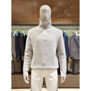 갤러리아 킨록 F/W 레귤러핏 반집업 니트 아이보리 (TIY37)