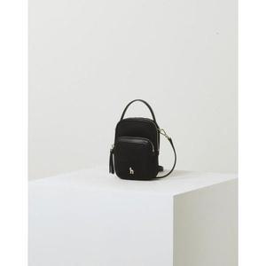 [NS홈쇼핑][헤지스ACC] HIWA4F430BK  블랙 나일론 더블지퍼 큐빅장식 크로스 미니백..