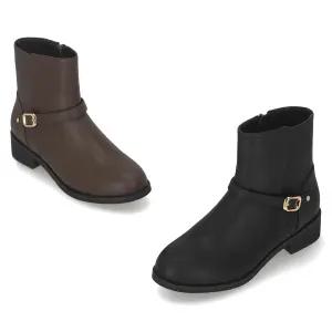 엘칸토 인텐스 여성 버클 앵클부츠 3.5cm LCWA52I44V