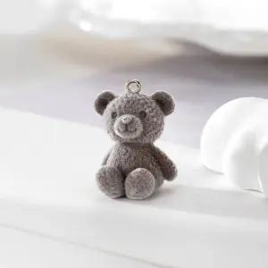 후로킹펜던트 곰돌이인형  벨벳  키링 부자재