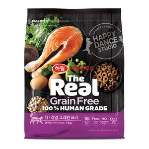 더리얼 캣 그레인프리 크런치 연어 어덜트 1kg