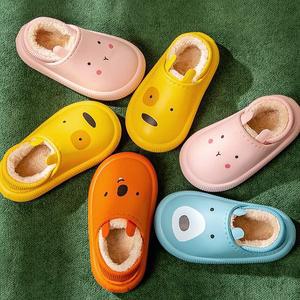 어린이실내화 겨울 방한 털실내화 160-220mm EVA 아동 초등 유치원 어린이집