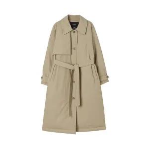 [LAP] (덕) 트렌치형 벨티드 롱 다운 코트 AQ4PDB66_DG