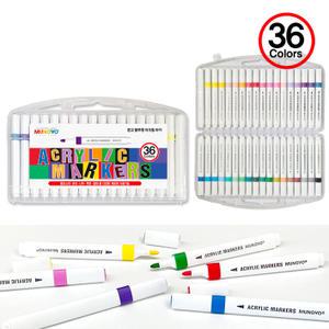 문교 불투명 아크릴 마카 36색 마카펜 다양한 용도 신발 유리 플라스틱 나무