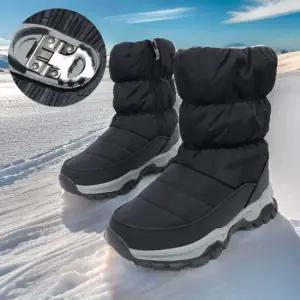 여성 아이젠 패딩부츠 방한화 털부츠 통굽 지퍼 겨울 스노우부츠