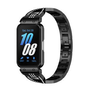 갤럭시 핏3 슬림 포인트 풀커버 메탈 스트랩 블랙 + 줄조절툴