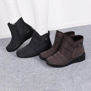 [디아]행텐 여성 패딩 털안감 옆지퍼 방한 키높이 앵클부츠 5cm