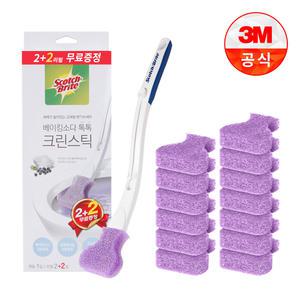 [3M]변기청소 베이킹소다 크린스틱 핸들+리필 14입