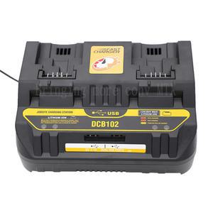 Dewalt 호환용 고속 충전 리튬 이온 배터리 충전기 DCB102 12V 14.4V 18V 20V DCB105 DCB200 이중 위치 USB