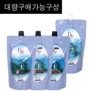 소망 씨에스 CS 트리트먼트 오징어먹물 헤어칼라 크림 염색약 500ml (색상5종) /(대량구매구성) /저자극염색약  새치커버/ 정품