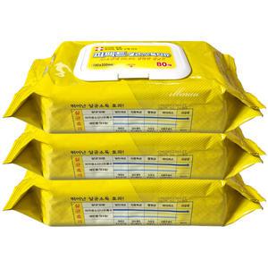 퍼펙트 살균 소독티슈 캡형 80매x3개 물티슈 살균티슈