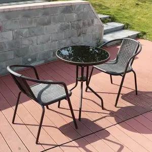 [하프클럽/셀러허브_여성트랜드패션]원형 테이블 세트 의자 티테이블 야외