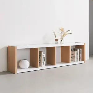 가로형 틈새 낮은 책장 1단 1600 오픈 수납장 책꽂이