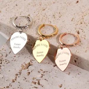 14k G.F 루브르 하트 원터치 링 귀걸이 EA2401