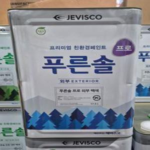 제비스코 푸른솔 프로 외부 친환경 수성 페인트 베란다/외벽 콘크리트/석고보드 도료 17.5L 무광/유광/흑색/백색