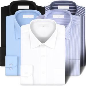 남성 와이셔츠 긴팔 흰색 무지 스트라이프 체크 블루 흰셔츠 남자 정장 셔츠 구김없는 빅사이즈 95~130