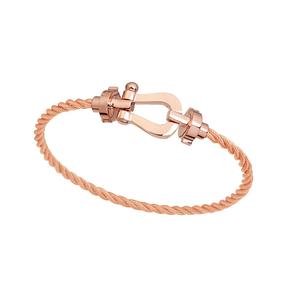 14k 18k 명품 말굽 말발굽 와이어 통 뱅글 여자 남자 커플 금 팔찌