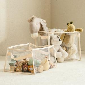 [루나스토리]TPU 투명 정리함 수납 바구니 M 대형 장난감 인형 레고 보관함