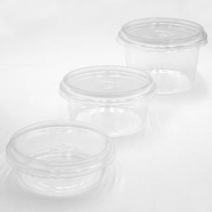 일회용투명원형용기 120파이 소/중/대 100개 요거트디저트 포장배달 용기 친환경생분해성