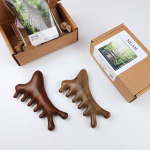 시감마켓 올핏 두피 얼굴 괄사 마사지기 빗