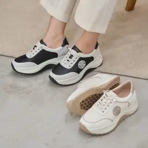 슈타운 라텍스 쿠션 소가죽 운동화 통굽 키높이 스니커즈 7cm NS831