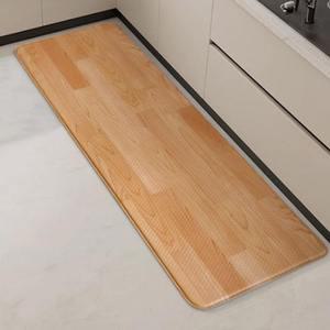두꺼운 주방 매트 싱크대 바닥 대형 PVC 쿠션 부엌 우드(대)