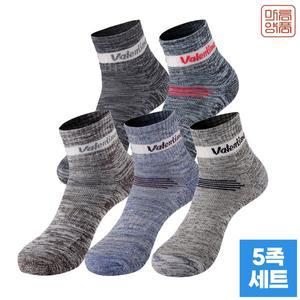 [기타]텐제로 발렌티나 남성 중목 등산양말 5족세트 A형 MP2305VSAM