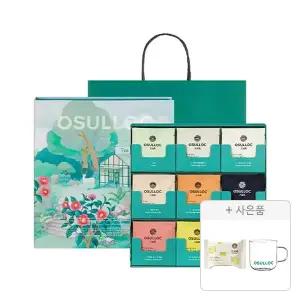 오설록 차의 정원 9종, 3입, (총27입) + 증정(유리머그 320ml+그린티웨하스)