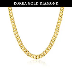 [한국금다이아몬드] 남자 순금 목걸이 면 체인 24K 75g