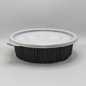 AJ 225mm 탕용기 특소 1500ml 블랙 뚜껑 세트 200개