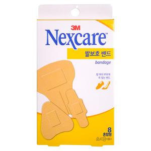 3M 넥스케어 발보호 밴드 혼합형 8개입 반창고 일회용밴드