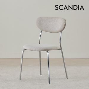 [스칸디아]비에타 크롬 패브릭 디자인 의자(1EA)
