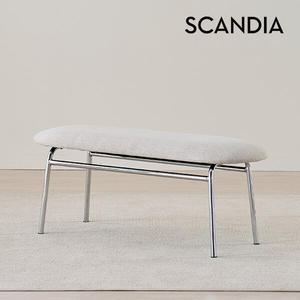 [스칸디아]비에타 크롬 패브릭 2인용 벤치(1EA)