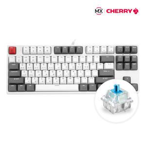로얄클루지 체리축 기계식 게이밍 키보드 텐키리스 화이트그레이 청축