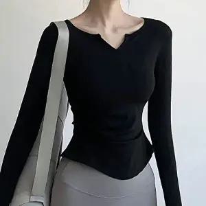 요가복 상의 필라테스복 긴팔 티셔츠 손등커버 핑거홀-WFHDMLA